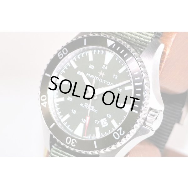 ハミルトン　カーキ　ネイビー　スキューバ　Ｈ８２３７５０　カーキ文字盤　サイド拡大