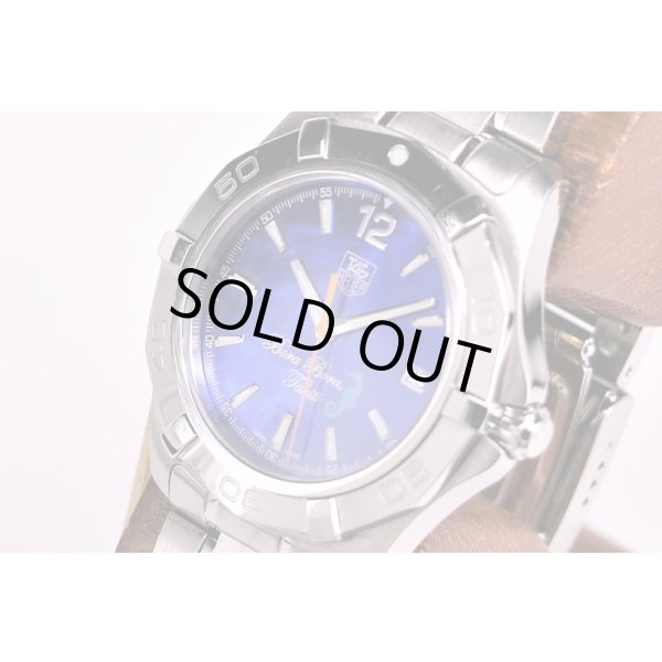 タグホイヤー　アクアレーサー　ＷＡＦ２１１Ｎ　青シェル文字盤　ボラボラ限定　サイド拡大