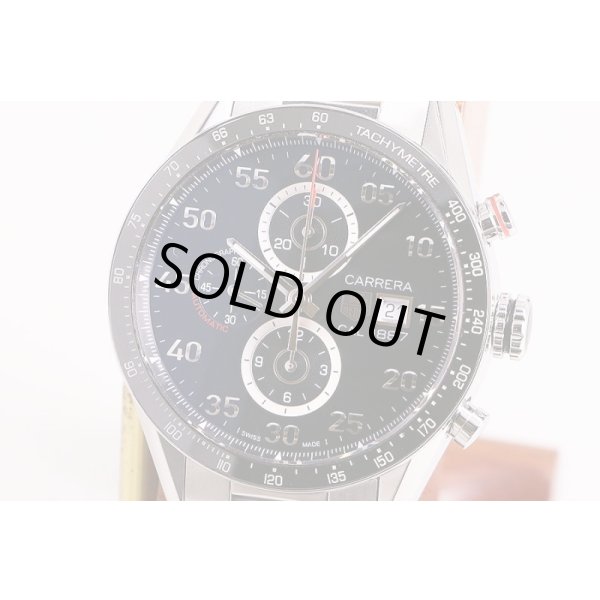 タグホイヤー　カレラ　クロノ　ＣＡＬ１８８７　ＣＡＲ２Ａ１０　紺文字盤　サイド拡大