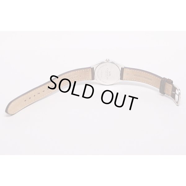 コーチ　ＣＡ９６．７．１４　銀ロゴ文字盤　革ベルト