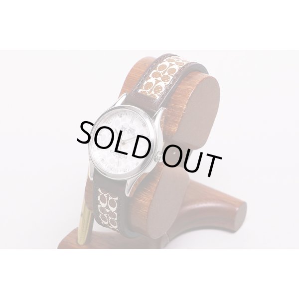 コーチ　ＣＡ９６．７．１４　銀ロゴ文字盤　サイド