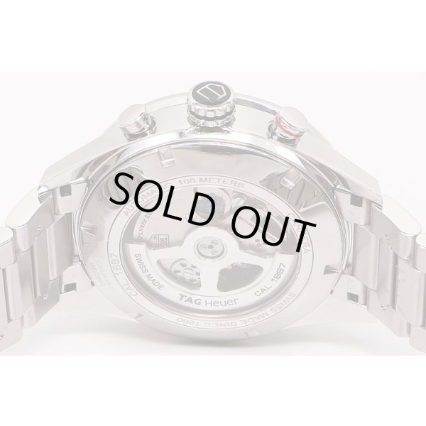 タグホイヤー　カレラ　クロノ　ＣＡＬ１８８７　ＣＡＲ２Ａ１０　紺文字盤　裏面拡大