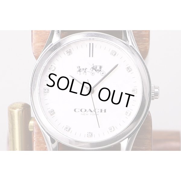 コーチ　ＣＡ９６．７．１４　銀ロゴ文字盤　表面