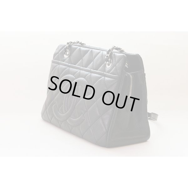 シャネル　チェーンショルダーバック ブラック／SIV金具　サイド