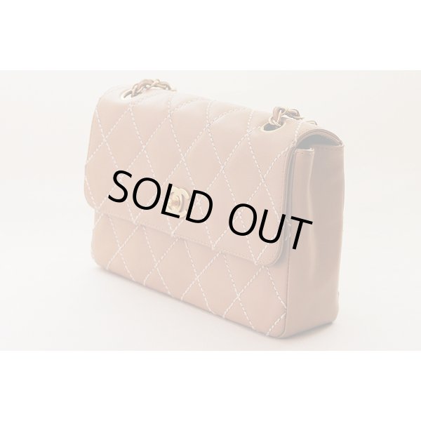 【美品】CHANEL シャネル　ワイルドステッチ　ショルダーバッグ　ベージュ シャネル ワイルドステッチ ショルダーバッグ レザー ベージュ