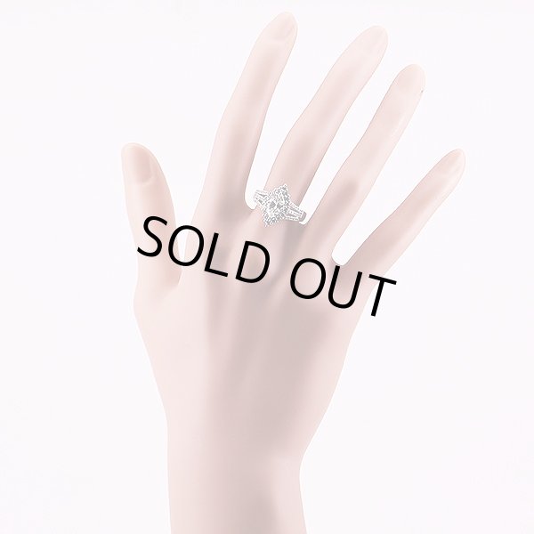 PT900 ダイアイリリング 1.017ct 0.56ct 4.60g　装着イメージ