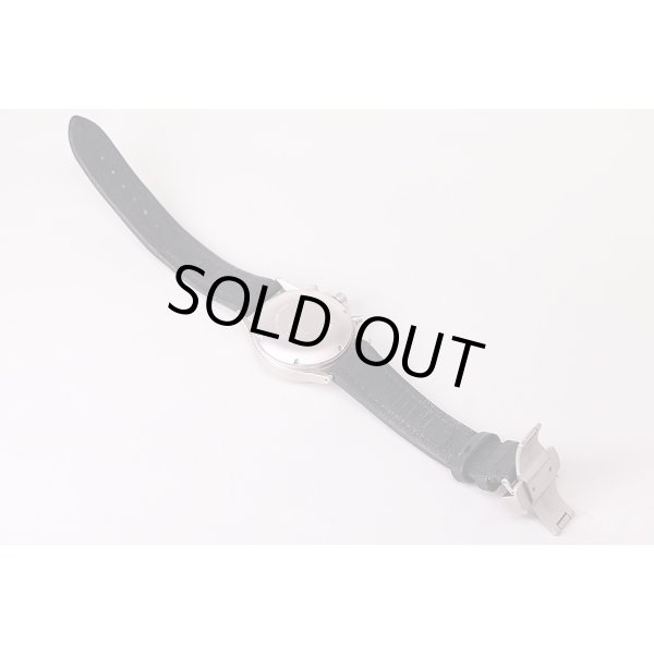 ジン　３５６　ユーロフリーガーII　黒文字盤　革ベルト状態　裏面