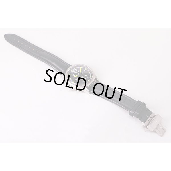 ジン　３５６　ユーロフリーガーII　黒文字盤　革ベルト状態　表面