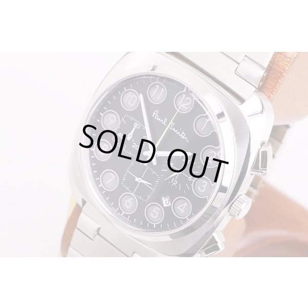 ポールスミス　ダイアル　クロノグラフ　ＢＡ８－０１４－４１　黒文字盤　サイド拡大