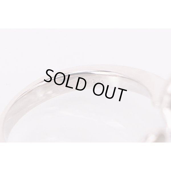 K18WG シェルダイアイリリング 0.08ct 7.10g　刻印(2)