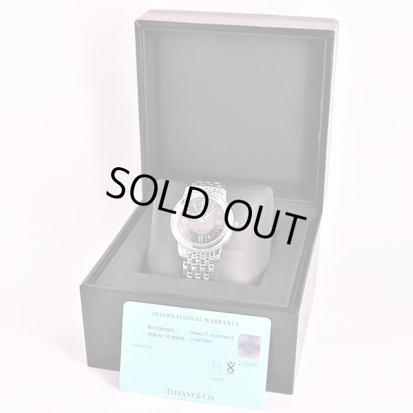 ティファニー　Ｚ００４６．１７．１０Ａ　黒シェル文字盤　箱・保証書