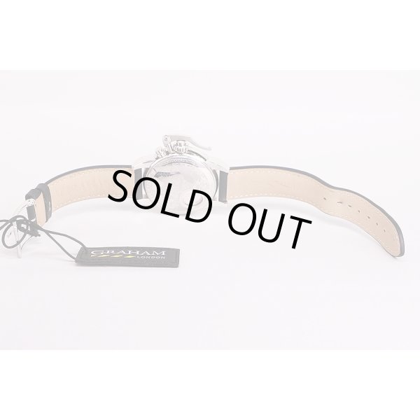 グラハム　クロノファイター１６９５　ＡＸ－２ＣＸＡＳ　銀文字盤　革ベルト