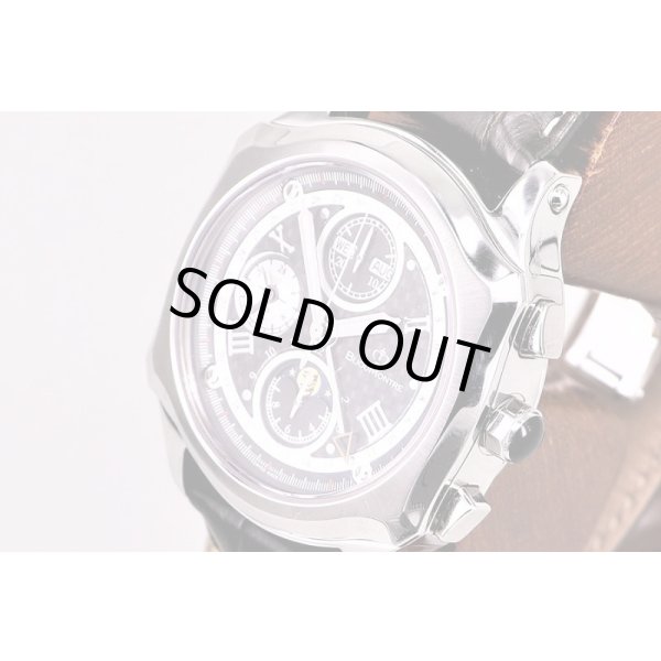 ビジュモントレ　６８１０　３カレンダー　ムーンフェイスクロノ　黒文字盤　サイド拡大