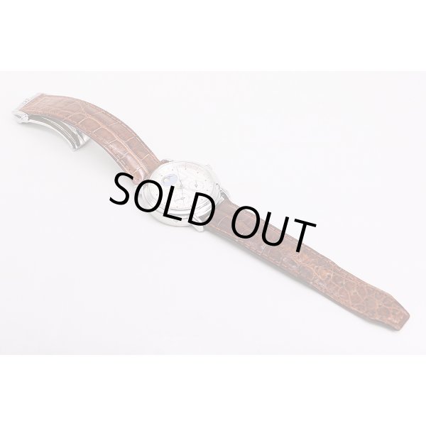 モーリス・ラクロア　マスターピースＭＰ６１３８　ムーンフェイス　銀文字盤（一部シェル）　革ベルト状態　表面