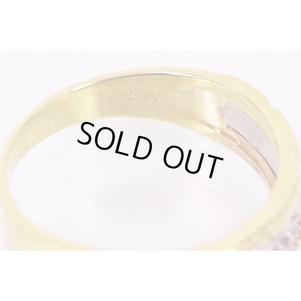 K18/PT900 ダイアイリリング 0.10ct 5.00g　刻印(2)