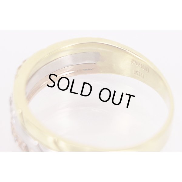 K18/PT900 ダイアイリリング 0.10ct 5.00g　刻印(1)