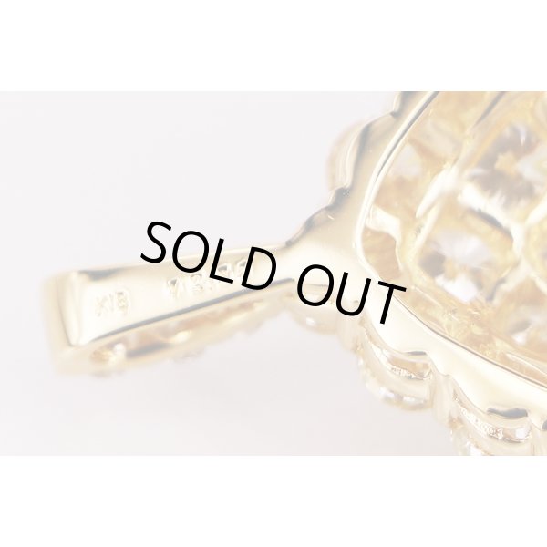 K18 ダイアイリトップ 10.94ct 12.30g　刻印