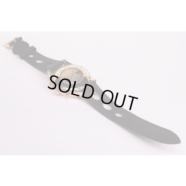 フレデリックコンスタント　ヴィンテージラリー　ヒーリー　ＦＣ３９７ＨＤＧ５　緑文字盤　革ベルト状態裏面