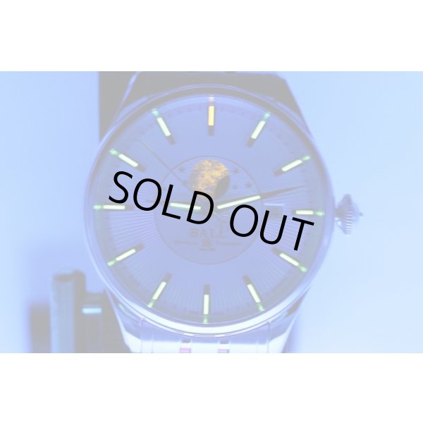 ボールウォッチ　トレインマスター　ムーンフェイス　ＮＭ３０８２Ｄ　銀文字盤　ライト