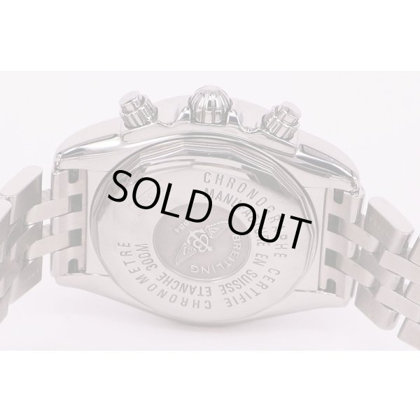 ブライトリング　クロノマットエボリューション　Ａ１３３５６　黒文字盤　銀インダイアル　裏面拡大