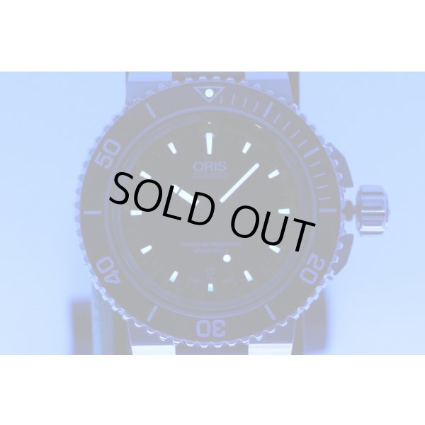 オリス　アクイス　デプスゲージ　６７６５　黒文字盤　ライト