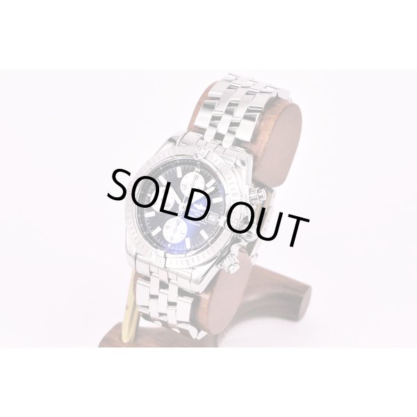 ブライトリング　クロノマットエボリューション　Ａ１３３５６　黒文字盤　銀インダイアル　サイド