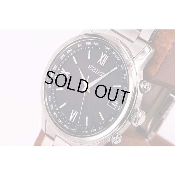 セイコー　ＳＡＧＺ０９７　電波ソーラー　７Ｂ２７－０ＡＥ０　黒文字盤　サイド拡大