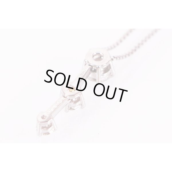 PT850/900 ダイアイリペンダントネックレス 0.70ct 0.50ct 6.60g　裏面