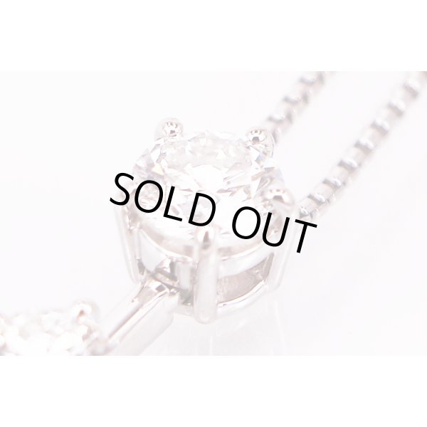 PT850/900 ダイアイリペンダントネックレス 0.70ct 0.50ct 6.60g　表面