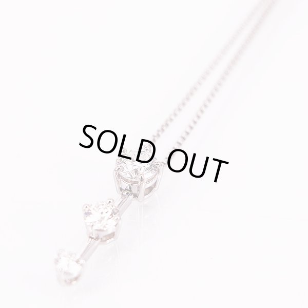 PT850/900 ダイアイリペンダントネックレス 0.70ct 0.50ct 6.60g