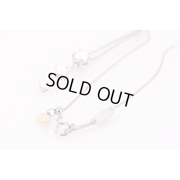 PT850/900 ダイアイリペンダントネックレス 0.70ct 0.50ct 6.60g　留め具