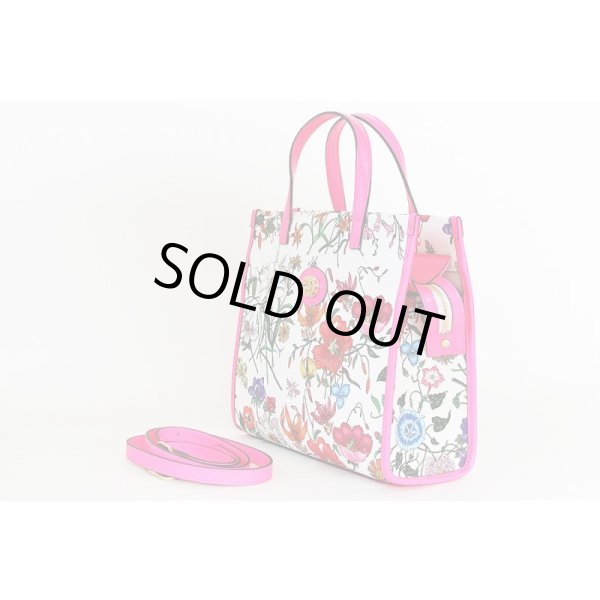 グッチ　フローラ 2WAYショルダーバック 550141 520981 ピンク　サイド