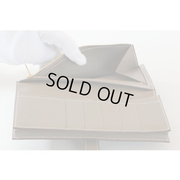 エルメス　ベアンスフレ 039785CC-18 エトゥーブ／ゴールド金具　小銭入れ