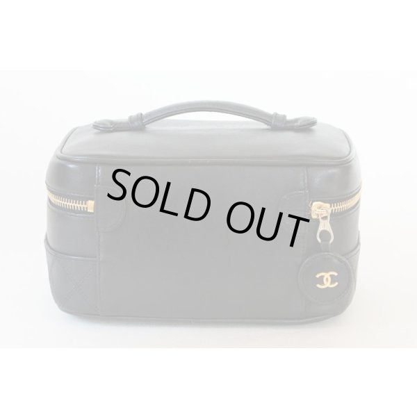 シャネル　ビコローレ バニティバック 横型 ブラック　裏面