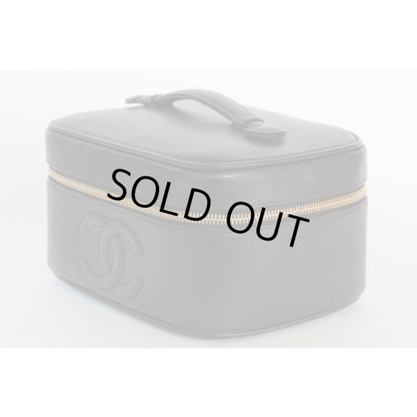 シャネル　バニティバック 横型 A01997 ブラック　サイド