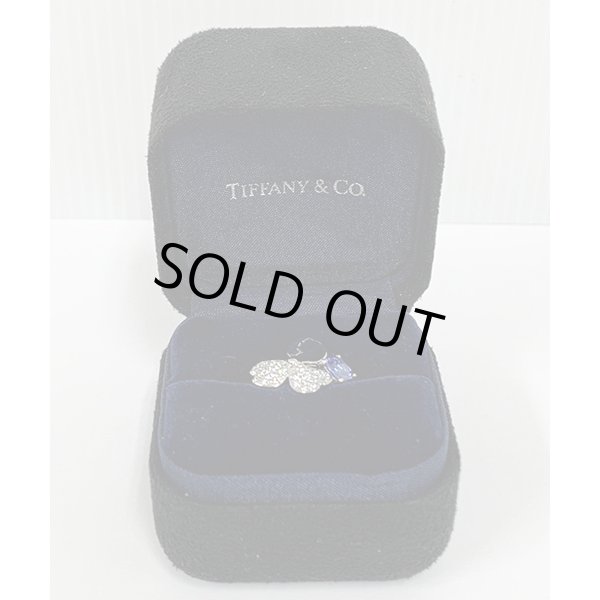 ティファニー　PT950 ペーパーフラワー タンザナイトダイアイリ フラワーリング 4.30g　箱入り