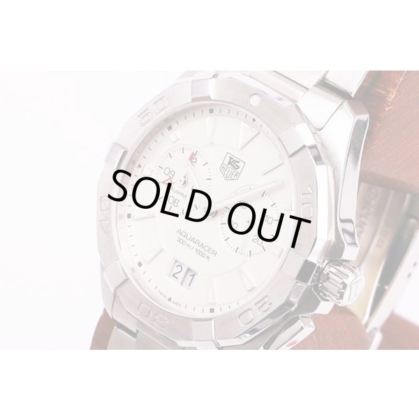 タグホイヤー　アクアレーサー　ＷＡＹ１１１Ｙ　アラーム　銀文字盤　サイド拡大