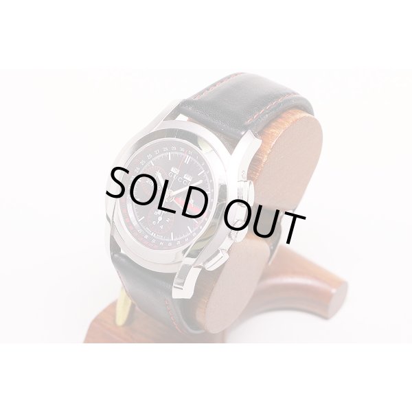 グッチ　５５００　マルチカレンダー　クロノグラフ　黒文字盤　サイド