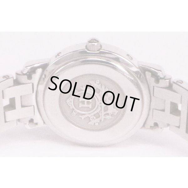 エルメス　クリッパーコンビ　ＣＬ４．２２０　白文字盤　裏面拡大