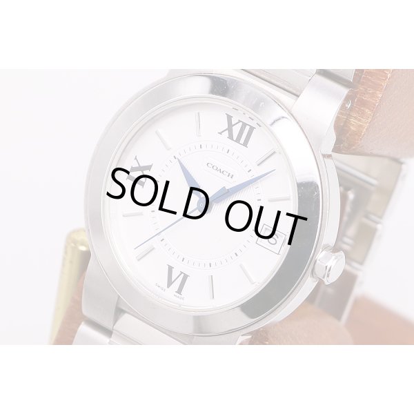 コーチ　０１９１Ｍ　銀文字盤　サイド拡大