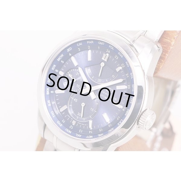 オリエント　オリエントスター　ワールドタイム　ＷＺ００２１ＪＣ　紺文字盤　サイド拡大