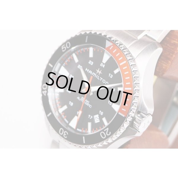ハミルトン　カーキネイビー　スキューバ　Ｈ８２３０５０　黒文字盤　サイド拡大