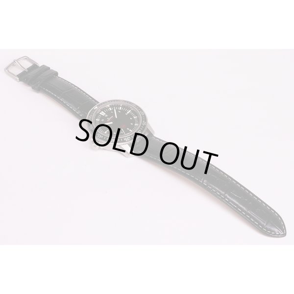 ジン　ＥＺＭ３　６０３　黒文字盤　革ベルト状態　表面