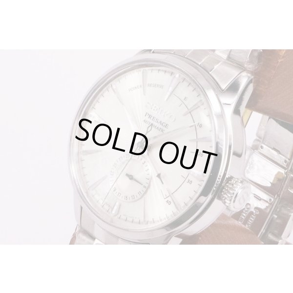 セイコー　プレサージュ　ＳＡＲＹ１２９　銀文字盤　サイド拡大