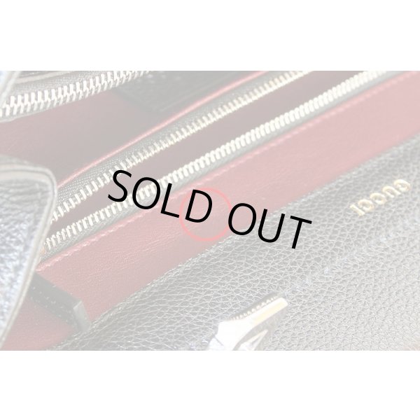 グッチ　スモール　トップハンドルバック　569712 498879　ブラック　小傷(2)