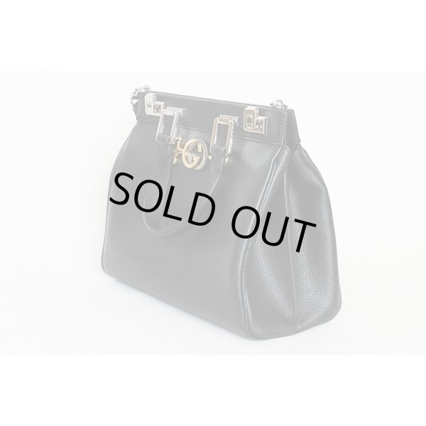 グッチ　スモール　トップハンドルバック　569712 498879　ブラック　サイド