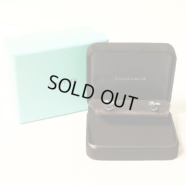 ティファニー　PT950 ペーパーフラワー タンザナイトダイアイリ フラワー ドロップピアス 10.30g　箱(2)