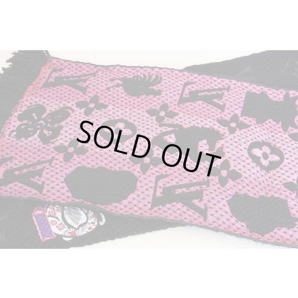 ルイヴィトン　エシャルプ・ロゴマニア スーパースティション M71578 ブラック　裏面