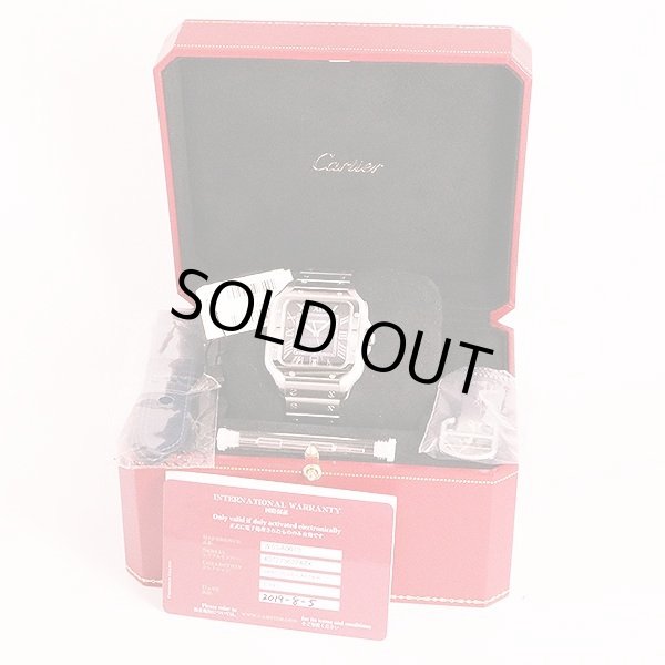 カルティエ　サントス　ドゥカルティエ　ＷＳＳＡ００１３　青文字盤　箱・保証書