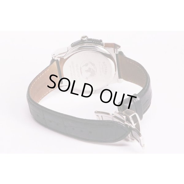 ロータリー　レボリューション　ＥＧＳ０００７　青/グレー文字盤　革ベルト